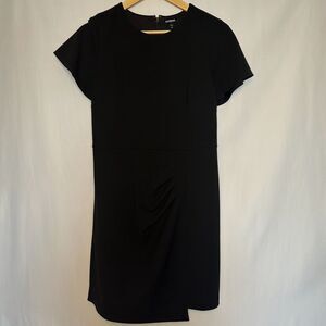 Express Faux Wrap Short Sleeve Dress Womens Medium Little Black Dress